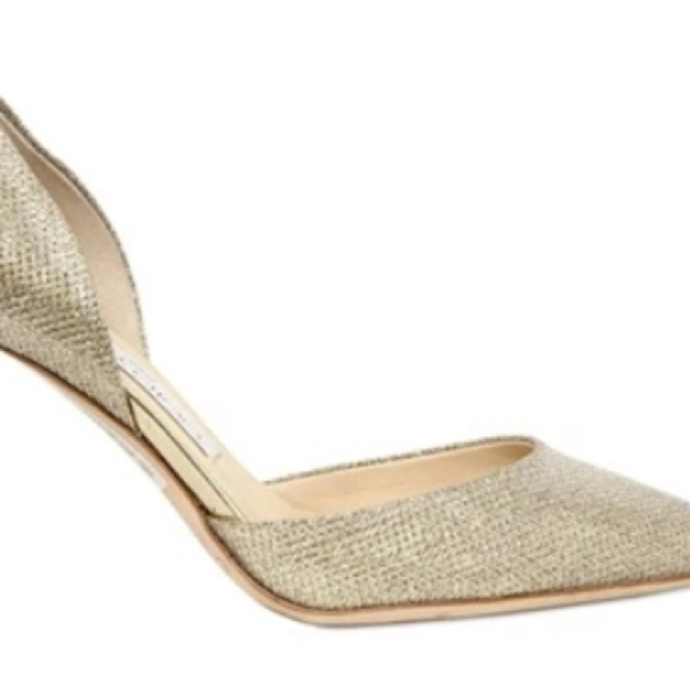 Jimmy Choo Addison Glitter Gold Heel